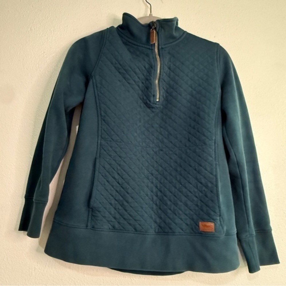 L.L. Bean Blue Cowl Neck Jacket with Textured Design. Sz S.
